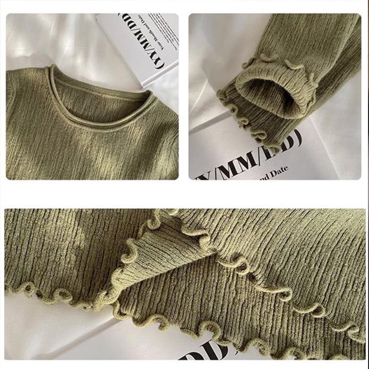 メロースリーブ リブニット カットソー | misweddy | 詳細画像19 