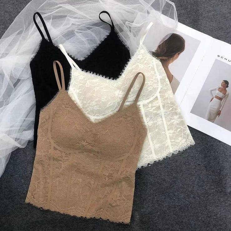 レースキャミソール レディース カップ付き | misweddy | 詳細画像9 