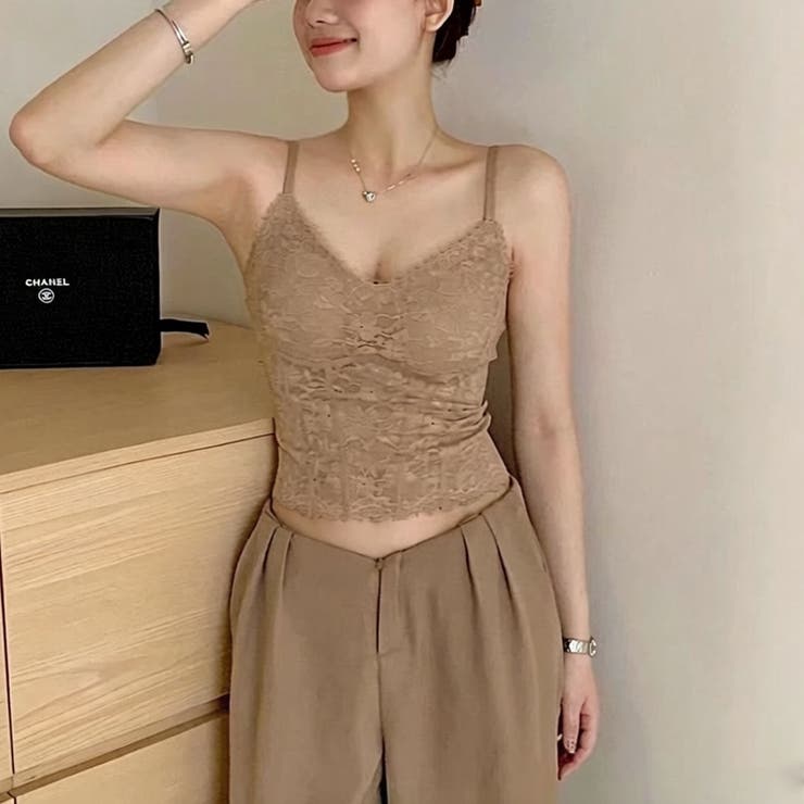 レースキャミソール レディース カップ付き | misweddy | 詳細画像6 