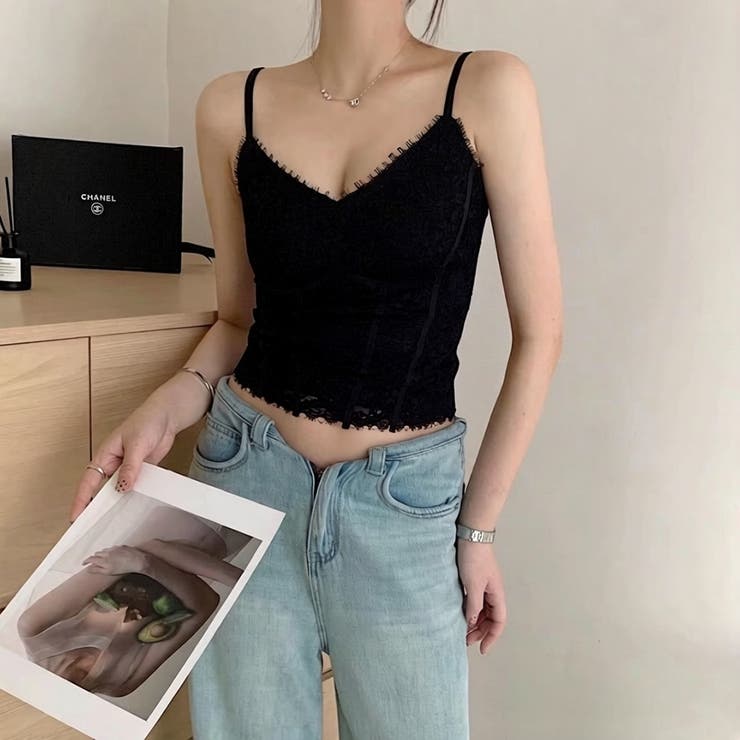 レースキャミソール レディース カップ付き | misweddy | 詳細画像7 