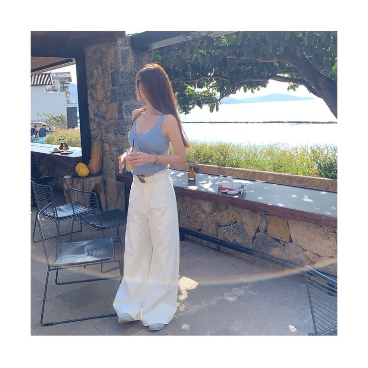 リブニットキャミソール レディース タンクトップ | misweddy | 詳細画像13 