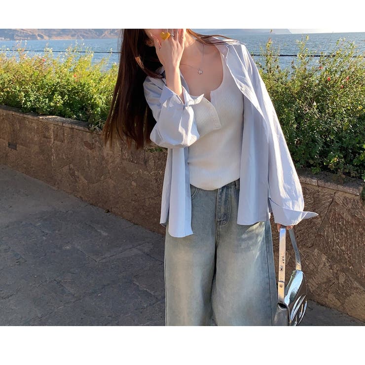 リブニットキャミソール レディース タンクトップ | misweddy | 詳細画像5 