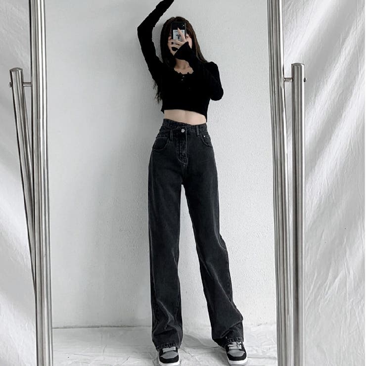 ハイウエストデニムパンツ レディース ワイドパンツ | misweddy | 詳細画像10 
