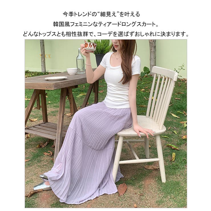 プリーツスカート ロングスカート レディース | misweddy | 詳細画像2 