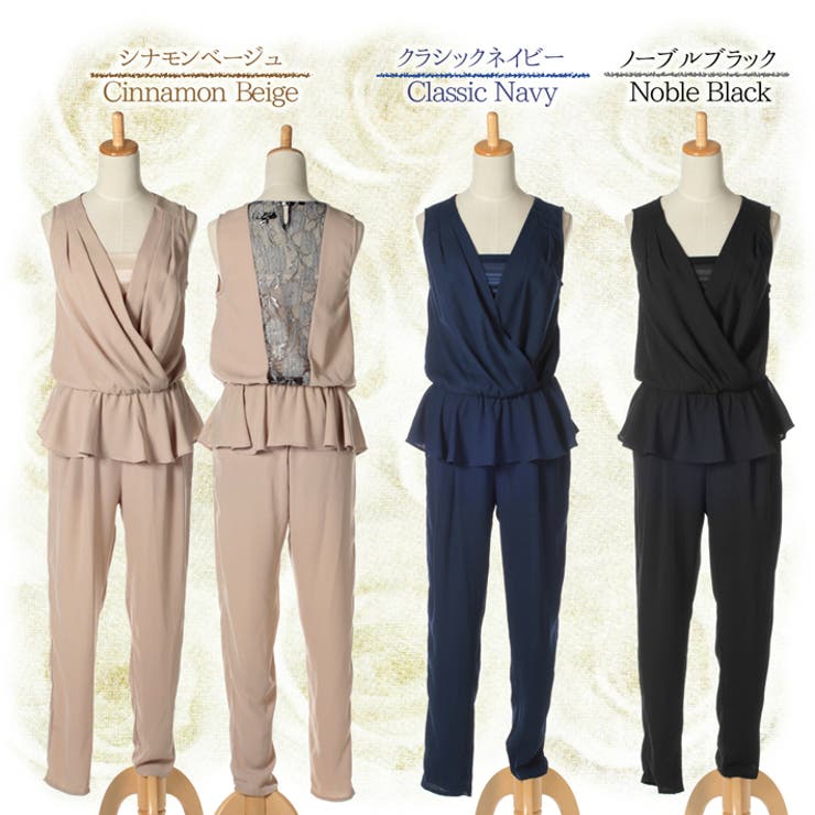 シアーレースのオールインワンドレス 3色ドレス パーティードレス | みつば | 詳細画像17 