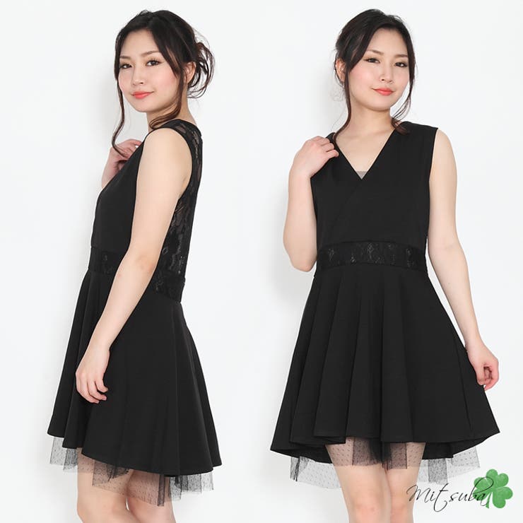 背中レースのたっぷりフレアドレス パーティードレス フレア | みつば | 詳細画像3 