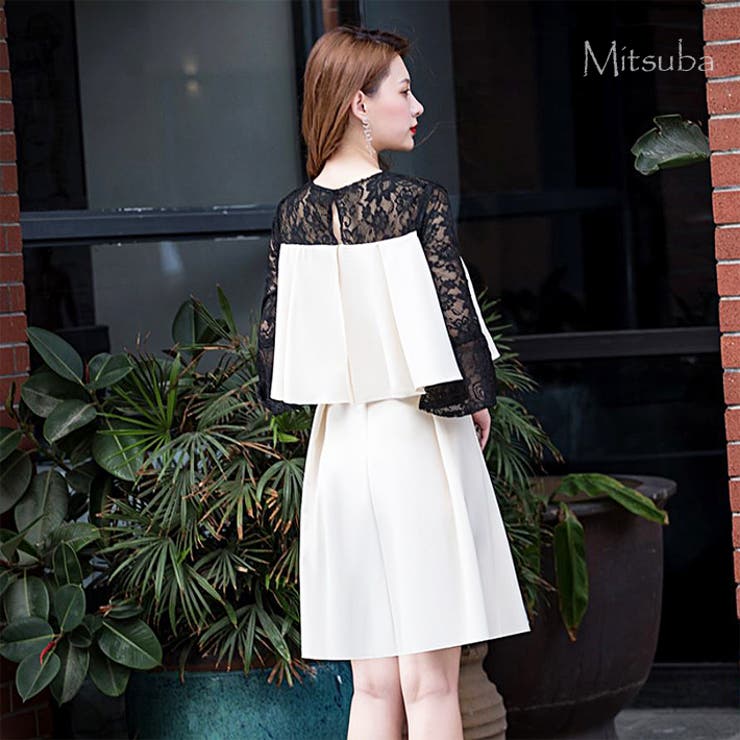 胸元から広がるフレアワンピース ドレス パーティドレス | みつば | 詳細画像31 