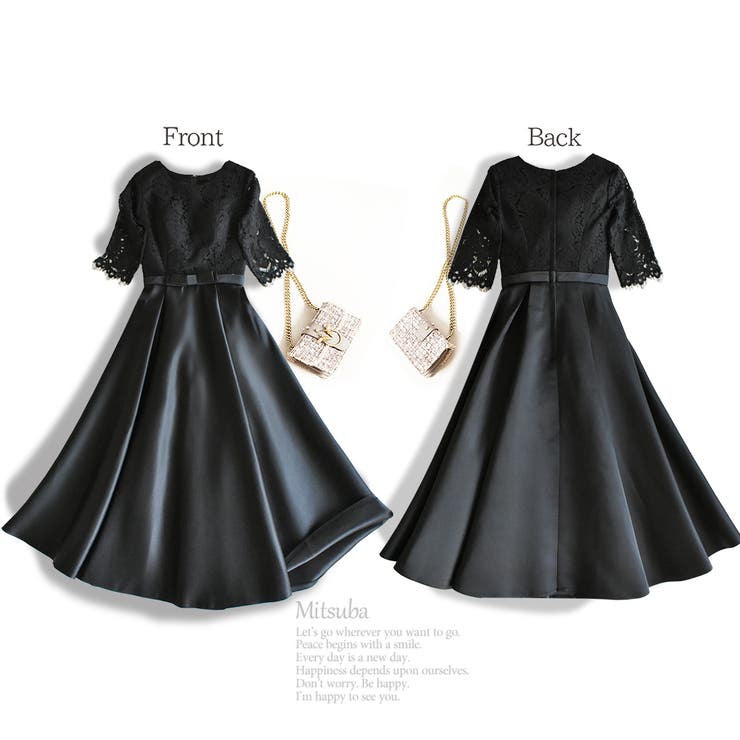 クラシカルブラックロングドレス ドレス パーティドレス | みつば | 詳細画像2 