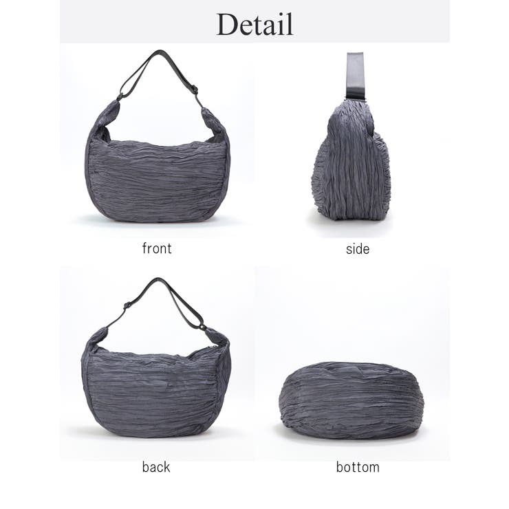 大容量 シワ加工生地 ユニセックスデザイン ショルダーバッグ トートバッグ | UNITED BASE | 詳細画像18 