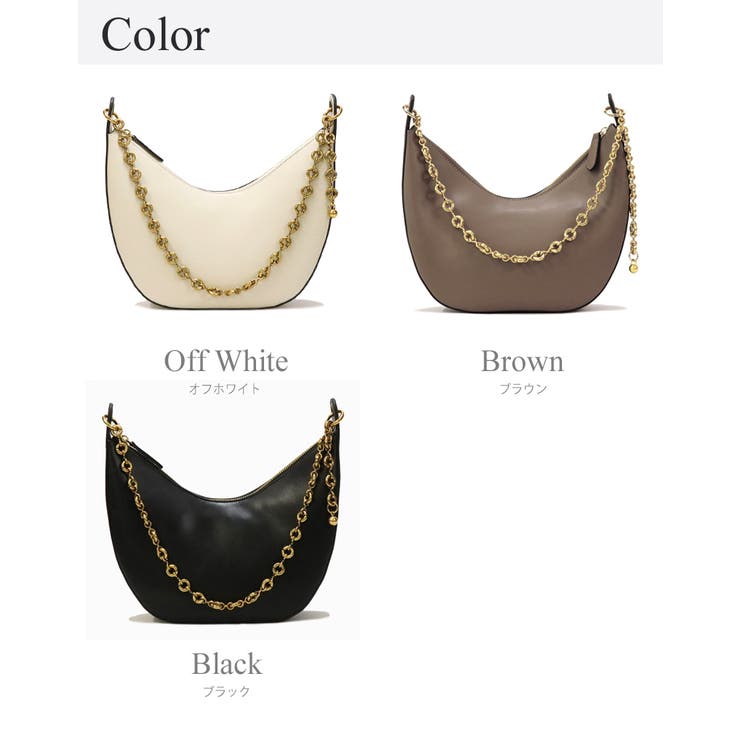 本革 ハーフムーン チェーンハンドル ショルダーバッグ チェーンバッグ | UNITED BASE | 詳細画像30 