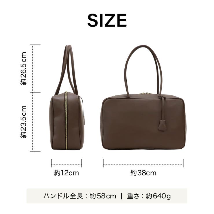 99277【A4対応】ロングハンドル スクエア ボストンバッグ | UNITED BASE | 詳細画像14 