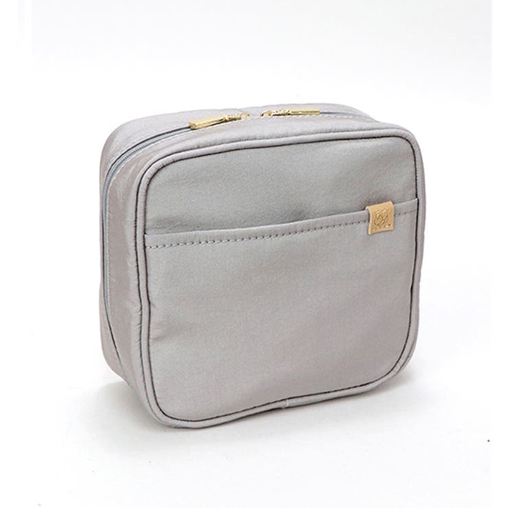 グレー | 収納上手 スクエア型 シンプル化粧ポーチ | UNITED BASE