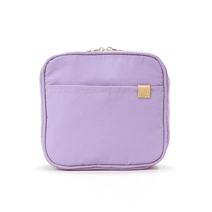 ライラック | 収納上手 スクエア型 シンプル化粧ポーチ | UNITED BASE