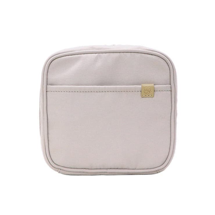 マットグレー | 収納上手 スクエア型 シンプル化粧ポーチ | UNITED BASE