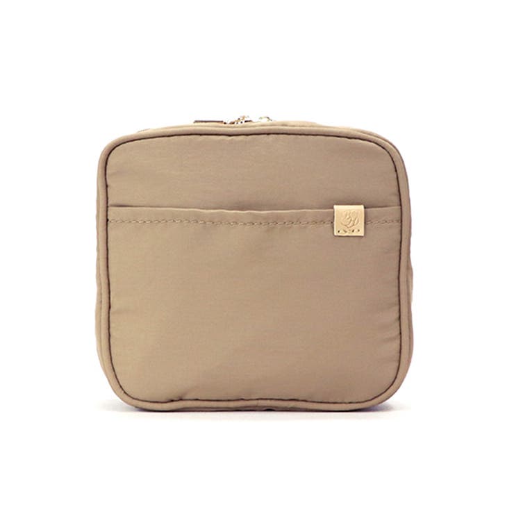 モカ | 収納上手 スクエア型 シンプル化粧ポーチ | UNITED BASE