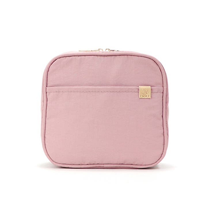 スモーキーピンク | 収納上手 スクエア型 シンプル化粧ポーチ | UNITED BASE