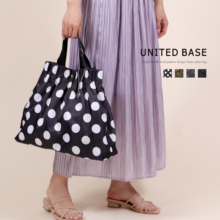 2タイプハンドル 総柄 2wayナイロンバッグ | UNITED BASE | 詳細画像1 