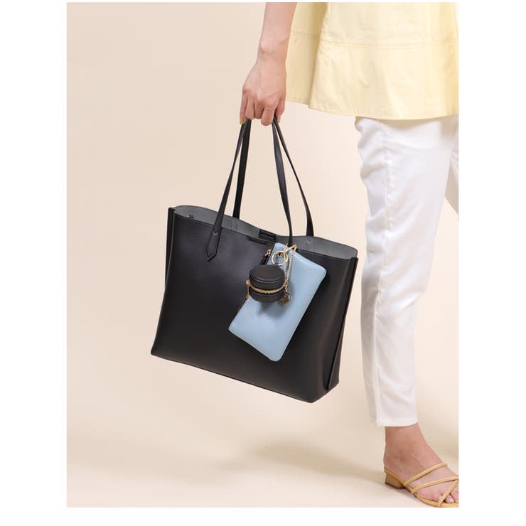 A4サイズ対応 バイカラーポーチ付きトートバッグ レディース 通勤 通学 | UNITED BASE | 詳細画像6 