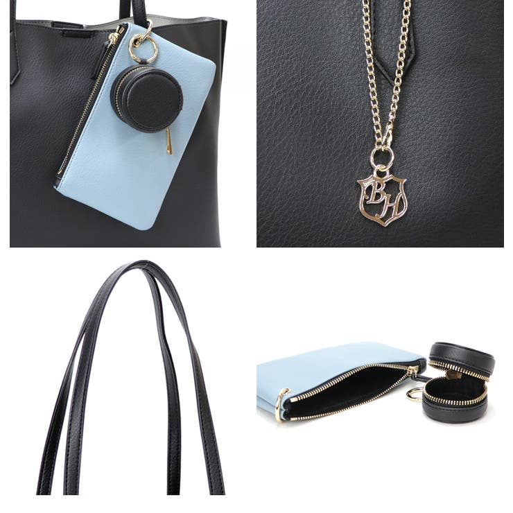 A4サイズ対応 バイカラーポーチ付きトートバッグ レディース 通勤 通学 | UNITED BASE | 詳細画像11 