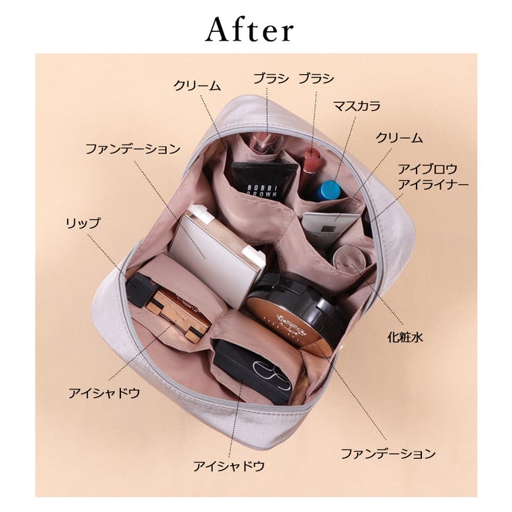 収納上手 スクエア型 シンプル化粧ポーチ | UNITED BASE | 詳細画像7 