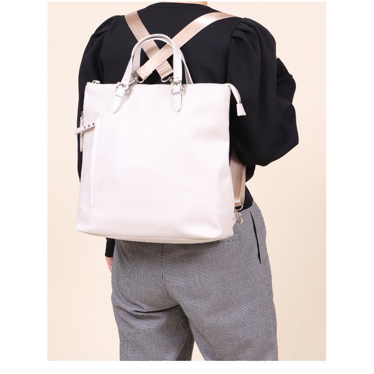 A4サイズ対応 スクエア型 ユニセックスデザイン3wayバッグ 大容量 収納力 | UNITED BASE | 詳細画像8 