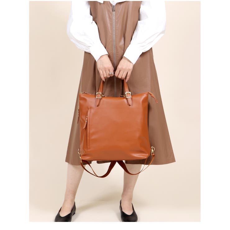 A4サイズ対応 スクエア型 ユニセックスデザイン3wayバッグ 大容量 収納力 | UNITED BASE | 詳細画像10 