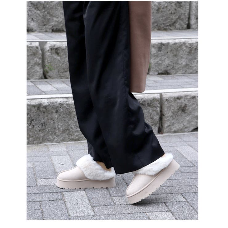 サンダルタイプ ふわふわファー 厚底ムートンブーツ 秋 冬 秋冬 レディース | UNITED BASE | 詳細画像6 