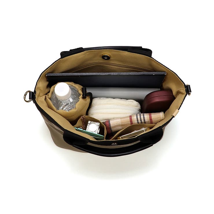 バイカラー ナイロン 配色デザイン  2wayトートバッグ ショルダーバッグ | UNITED BASE | 詳細画像12 