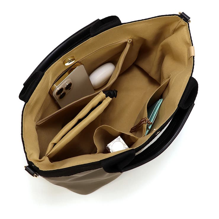 バイカラー ナイロン 配色デザイン  2wayトートバッグ ショルダーバッグ | UNITED BASE | 詳細画像15 