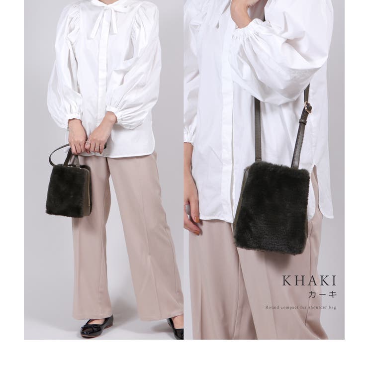 ラウンド型 コンパクト ファーショルダーバッグ | UNITED BASE | 詳細画像16 