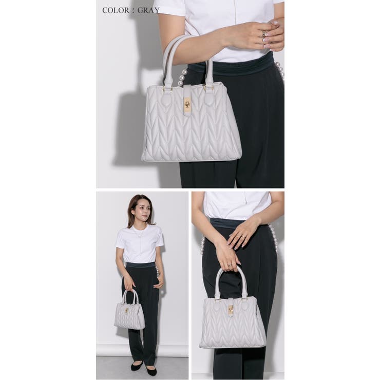 2WAY キルティングバッグ トートバッグ ショルダーバッグ 可愛い | UNITED BASE | 詳細画像14 