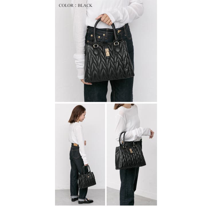 2WAY キルティングバッグ トートバッグ ショルダーバッグ 可愛い | UNITED BASE | 詳細画像15 