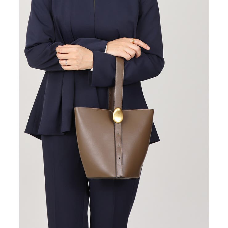 本革 ワンハンドル ポイントモチーフ トートバッグ ショルダーバッグ バケツ型 | UNITED BASE | 詳細画像6 