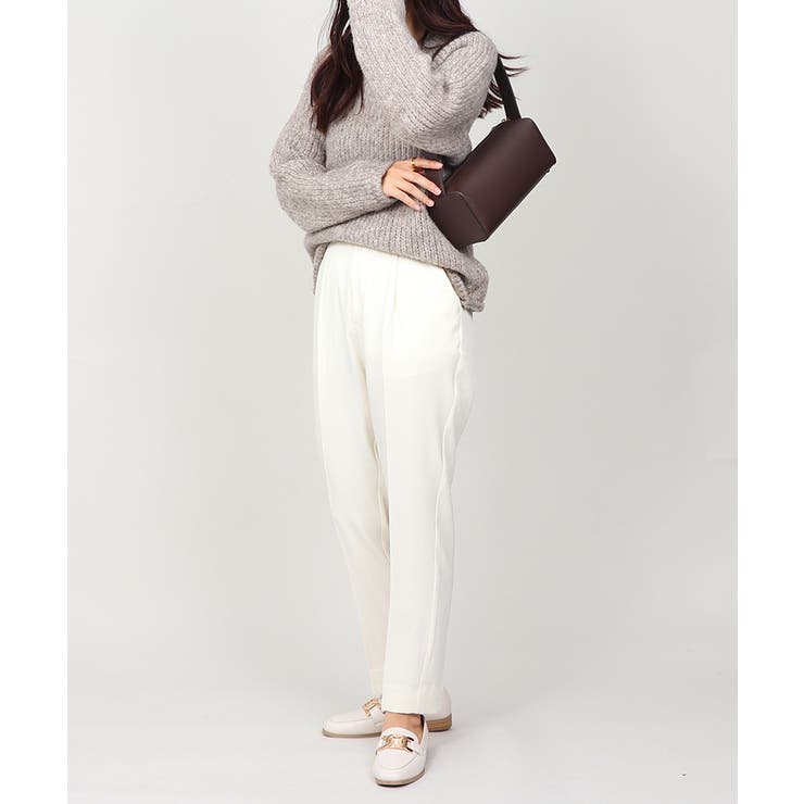 丈長め ウエストゴム テーパードスラックスパンツ ボトムス パンツ レディース | UNITED BASE | 詳細画像6 