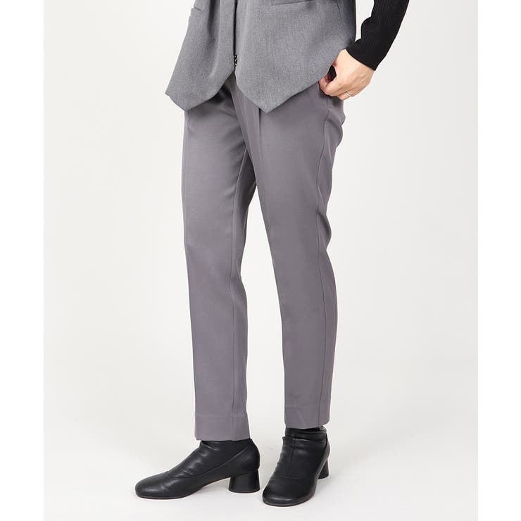 丈長め ウエストゴム テーパードスラックスパンツ ボトムス パンツ レディース | UNITED BASE | 詳細画像9 