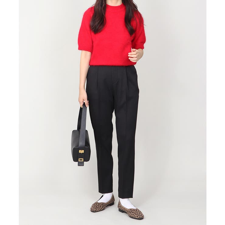 丈長め ウエストゴム テーパードスラックスパンツ ボトムス パンツ レディース | UNITED BASE | 詳細画像13 