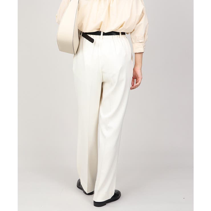 丈長め ウエストゴム ストレートスラックスパンツ ボトムス パンツ レディース | UNITED BASE | 詳細画像6 