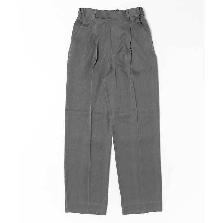 丈長め ウエストゴム ストレートスラックスパンツ ボトムス パンツ レディース | UNITED BASE | 詳細画像14 