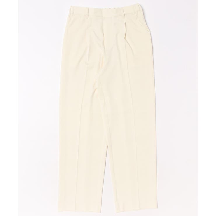 丈長め ウエストゴム ストレートスラックスパンツ ボトムス パンツ レディース | UNITED BASE | 詳細画像16 