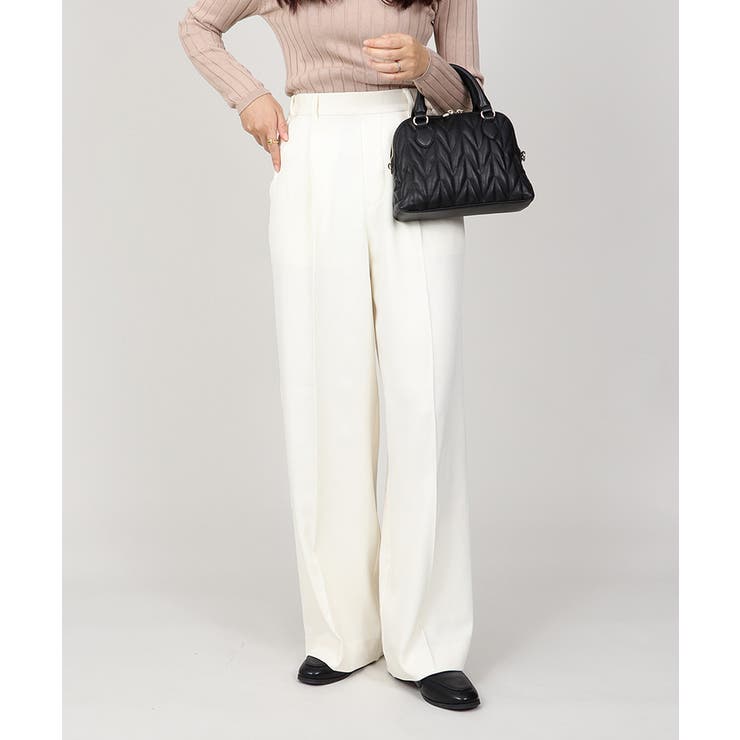 丈長め ウエストゴム ワイドスラックスパンツ ボトムス パンツ レディース | UNITED BASE | 詳細画像2 