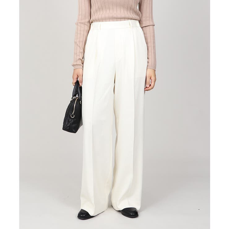 丈長め ウエストゴム ワイドスラックスパンツ ボトムス パンツ レディース | UNITED BASE | 詳細画像4 