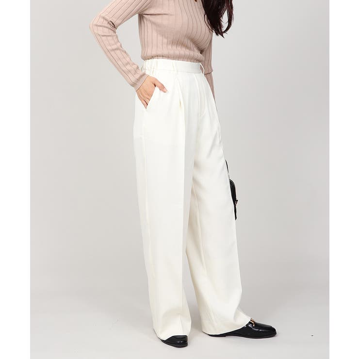 丈長め ウエストゴム ワイドスラックスパンツ ボトムス パンツ レディース | UNITED BASE | 詳細画像5 
