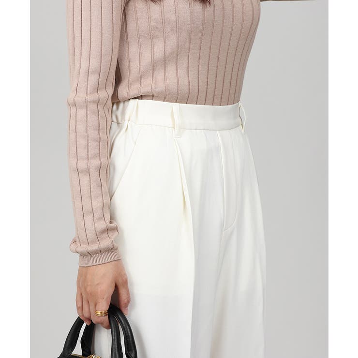 丈長め ウエストゴム ワイドスラックスパンツ ボトムス パンツ レディース | UNITED BASE | 詳細画像8 