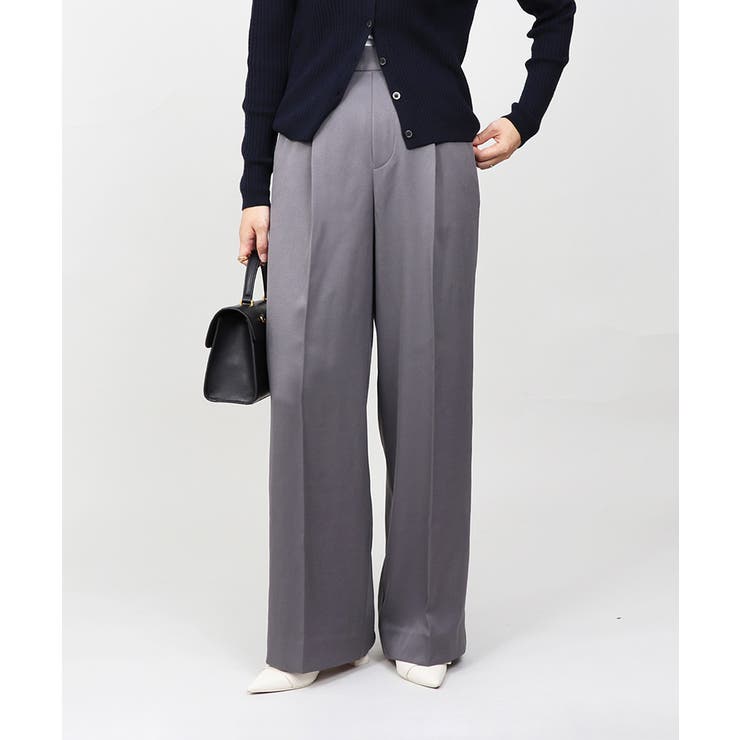 丈長め ウエストゴム ワイドスラックスパンツ ボトムス パンツ レディース | UNITED BASE | 詳細画像11 