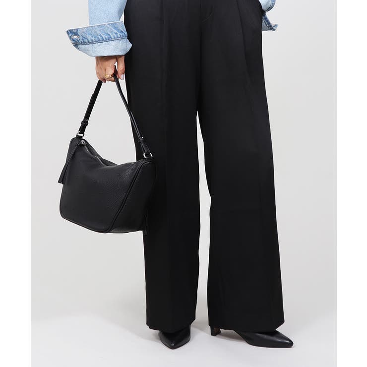 丈長め ウエストゴム ワイドスラックスパンツ ボトムス パンツ レディース | UNITED BASE | 詳細画像12 