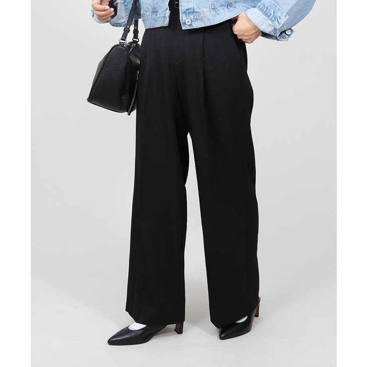 丈長め ウエストゴム ワイドスラックスパンツ ボトムス パンツ レディース | UNITED BASE | 詳細画像14 