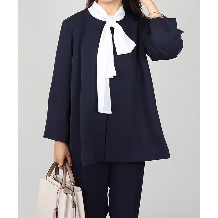 ノーカラー フレアジャケット テーパードパンツ スーツセット 2点セット | UNITED BASE | 詳細画像5 