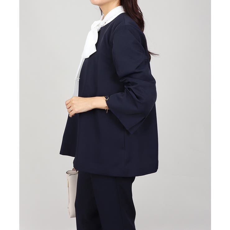 ノーカラー フレアジャケット テーパードパンツ スーツセット 2点セット | UNITED BASE | 詳細画像6 