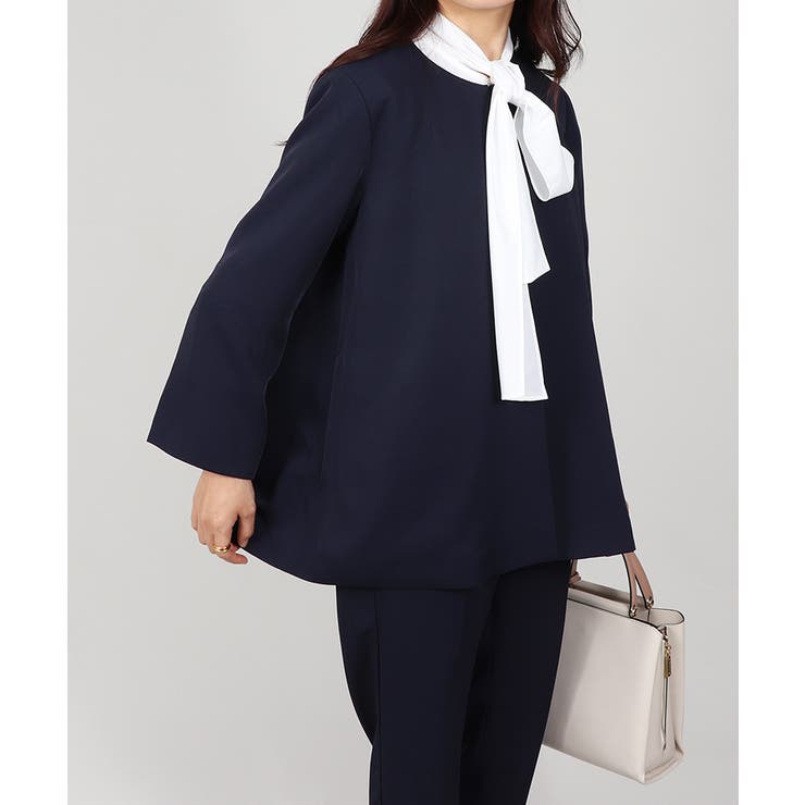 ノーカラー フレアジャケット テーパードパンツ スーツセット 2点セット | UNITED BASE | 詳細画像7 