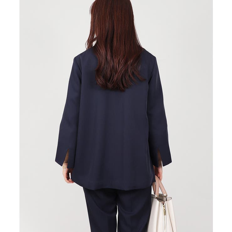 ノーカラー フレアジャケット テーパードパンツ スーツセット 2点セット | UNITED BASE | 詳細画像8 